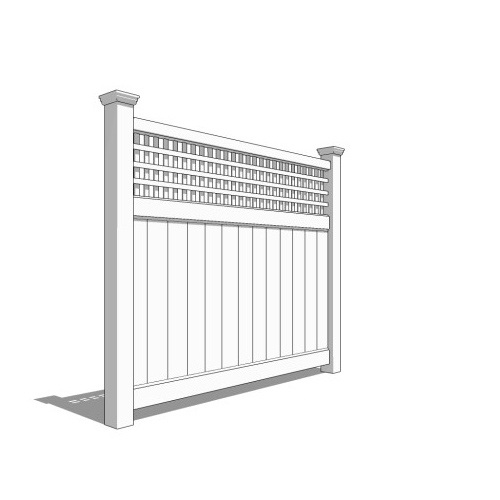 CAD Drawings BIM Models CertainTeed Fence, Rail and Deck Systems Chesterfield Vinyl Fencing With Westminster
